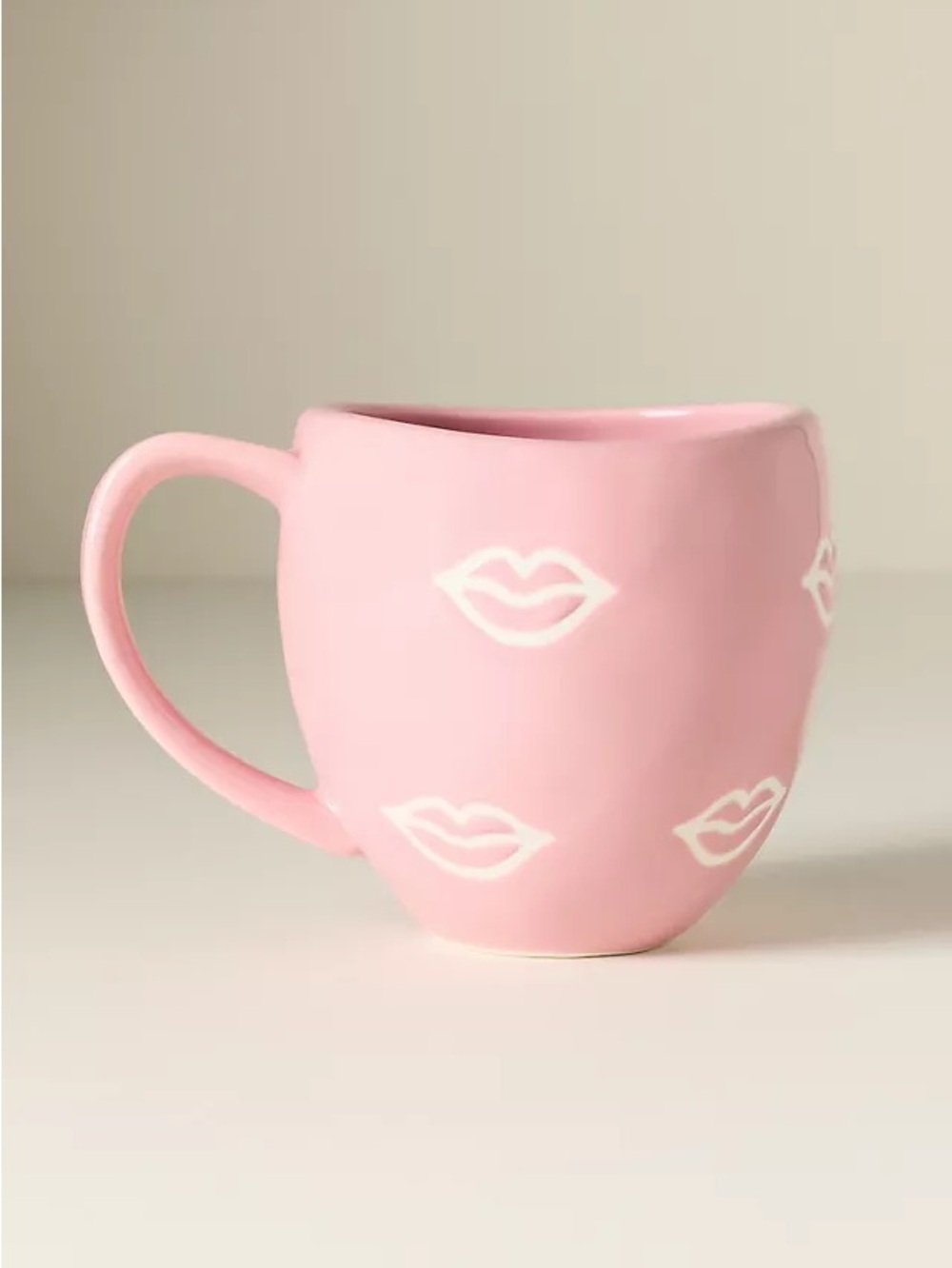 Anthropologie Vida Icon Stoneware Mug Valentines Day Edition Lips